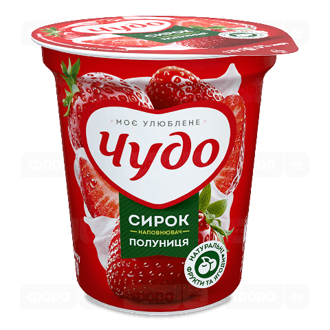 Сирок Чудо Полуниця збитий 5%, стакан