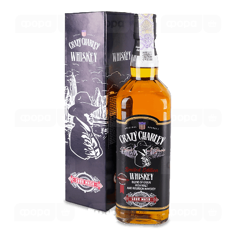 Віскі Crazy Charley Blended чорний в коробці