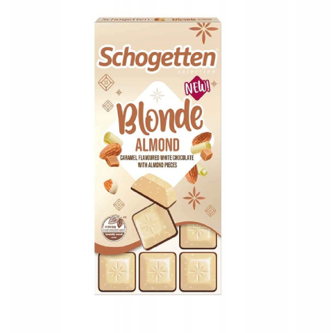 Шоколад білий Schogetten з мигдальною начинкою