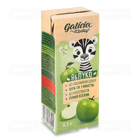 Сік Galicia Baby яблуко з м'якоттю