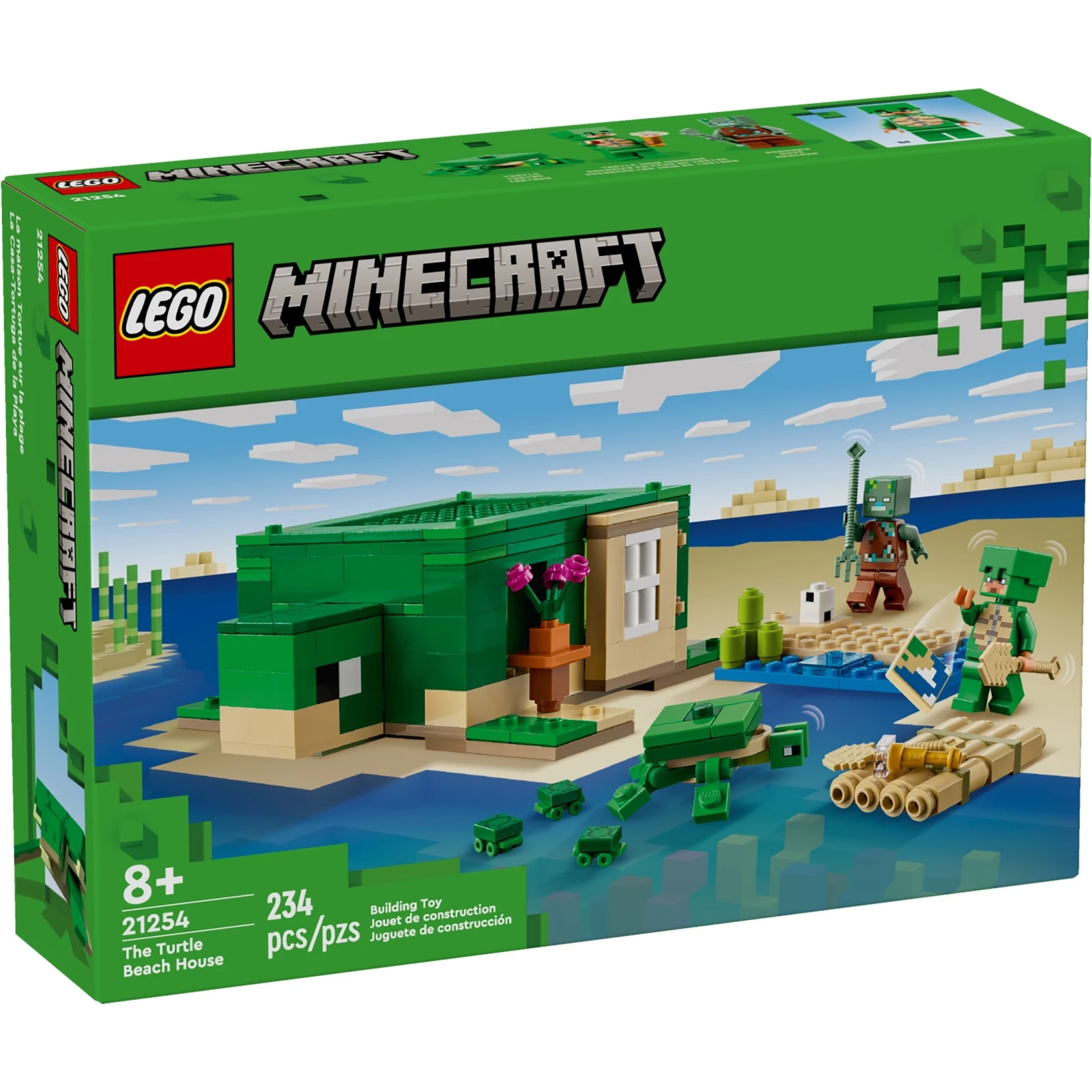 Конструктор LEGO Minecraft Пляжний будинок у формі черепахи 21254