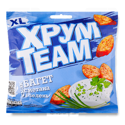 Сухарики ХрумTeam Багет Сметана і зелень