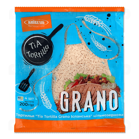 Тортилья Київхліб Tia Tortilla Grano іспанська цільнозернова