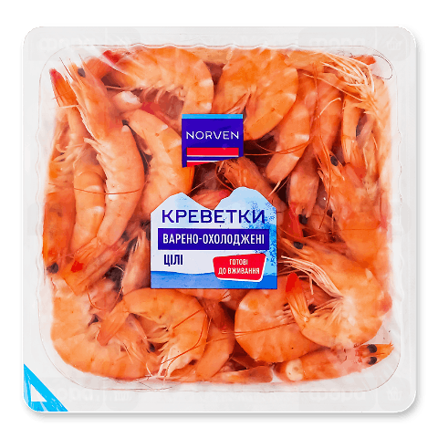 Креветки Norven варено-охолоджені цілі 60/100