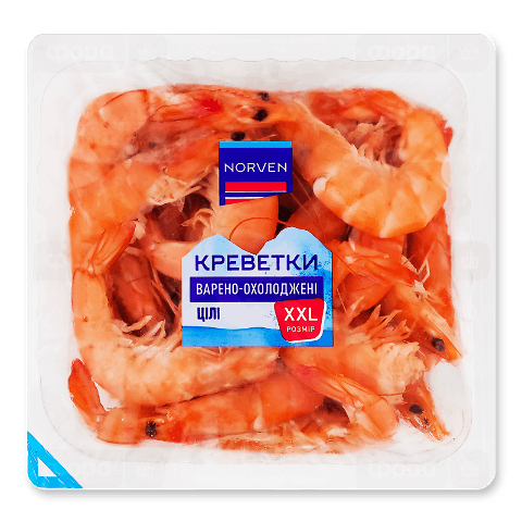 Креветки Norven варено-охолоджені цілі 20/40