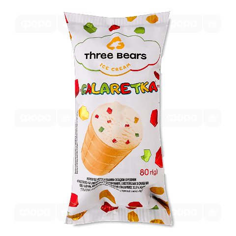 Морозиво Three bears Желе з аром ваніл з желейками