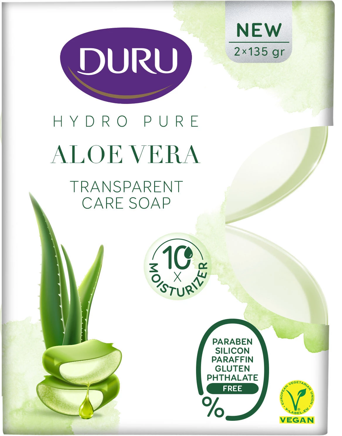 Косметичне мило Duru Hydro Pure з екстрактом Алое Вера 2 шт х 135 г (8690506541491)