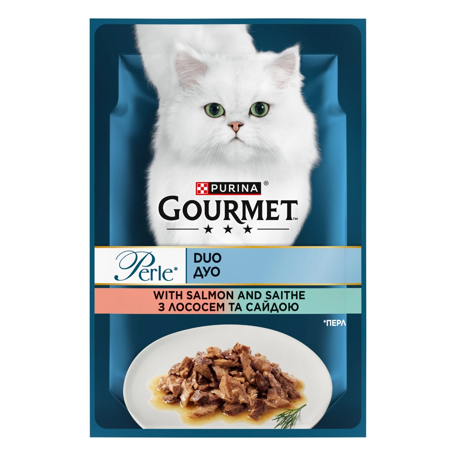 Корм для котів 85 г. Purina Gourmet Perle Duo З лососем і сайдою