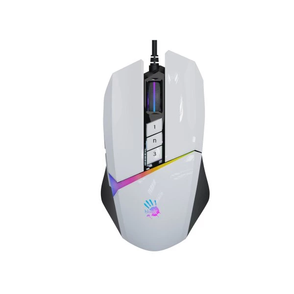 Миша ігрова A4Tech W60 Max Bloody, білий+чорний, активоване ПЗ Bloody