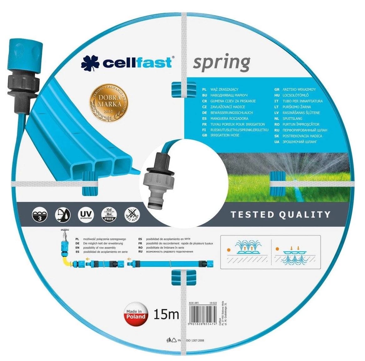 Шланг зрошувальний перфорований Cellfast SPRING, 15 м