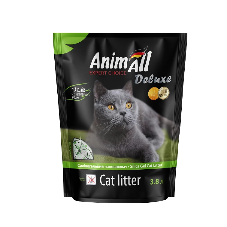 Наповнювач для котячого туалету силікагелевий AnimAll Green Hill 3,8 л