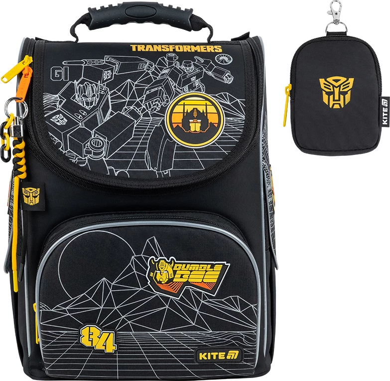 Рюкзак шкільний Kite Education Transformers Generations, каркасний, чорний, 11.5 л (69931)