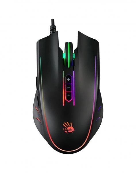 Миша ігрова A4-Tech Bloody Q81, чорна, з підсвічуванням Curve, USB