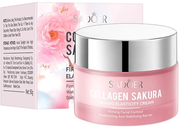 Крем для обличчя Sadoer Collagen Sakura Firming Elasticity Cream з сакурою 50 мл (NO.SD03003)