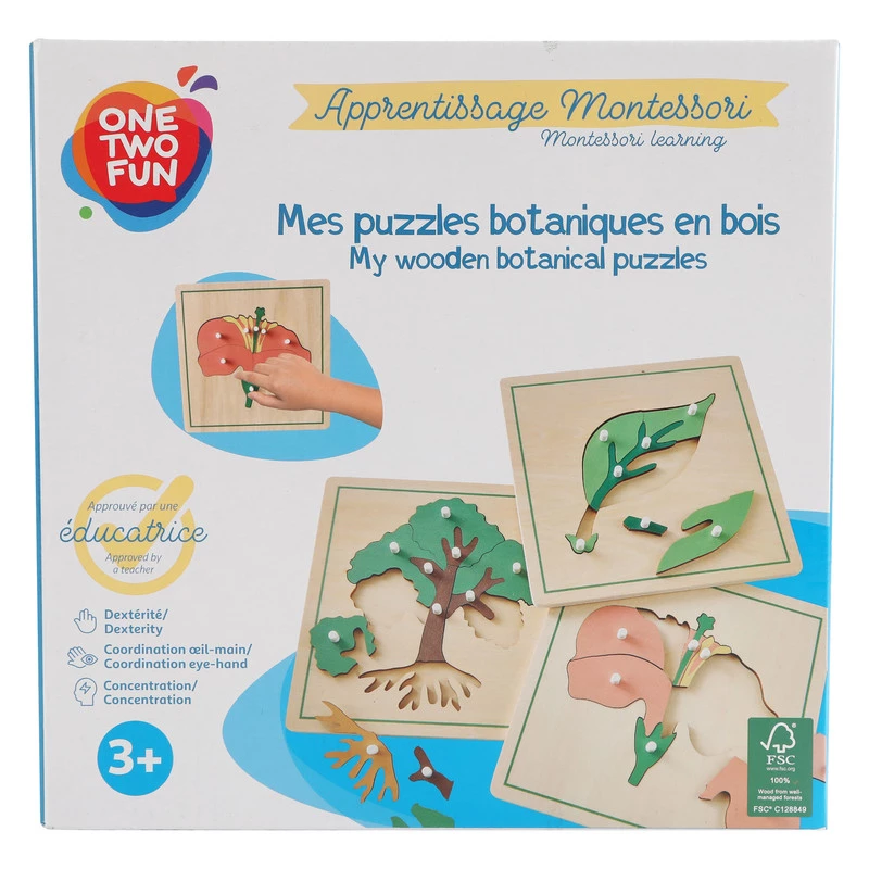 Пазл One Two Fun Montessori, 39 елементів
