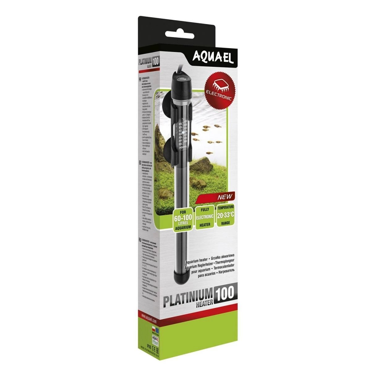 Обігрівач Aquael Platinum Heater 100 для акваріума, 60-100 л