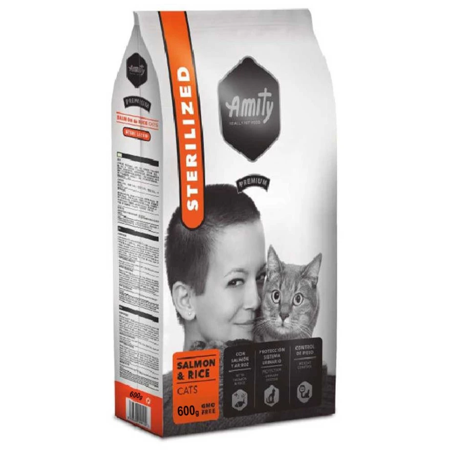 Корм для котів Amity Sterilized Salmon, для стерилізованих, з лососем, 600 г (8436538949078)