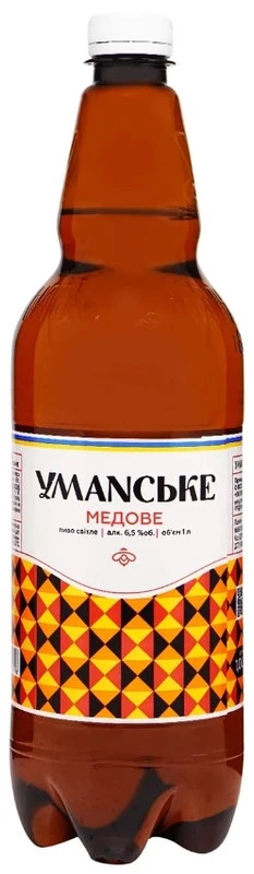 Пиво Уманське Медове світле 6.5%, 1 л