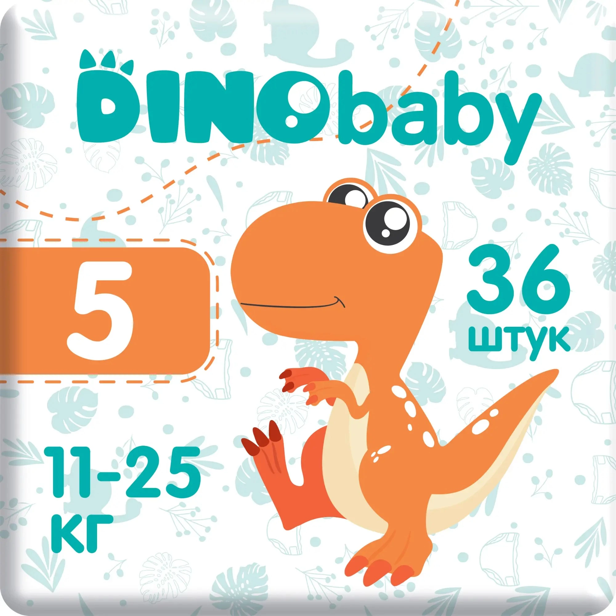 Підгузки дитячі Dino Baby розмір 5, 11-25 кг, 36 шт (NPT5.S110)