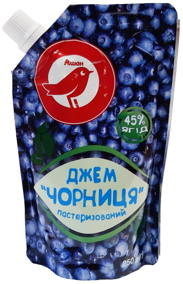 Джем Auchan чорниця 250 г (4823090126711)