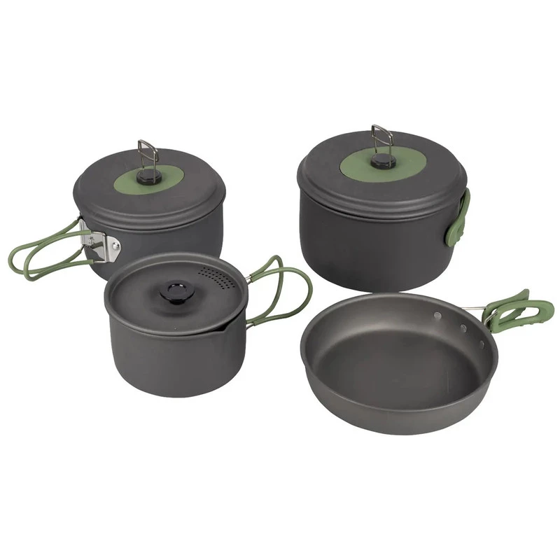 Набір посуду Bo-Camp Explorer 4 Pieces 19 Hard Anodized Grey/Green (DAS302733)