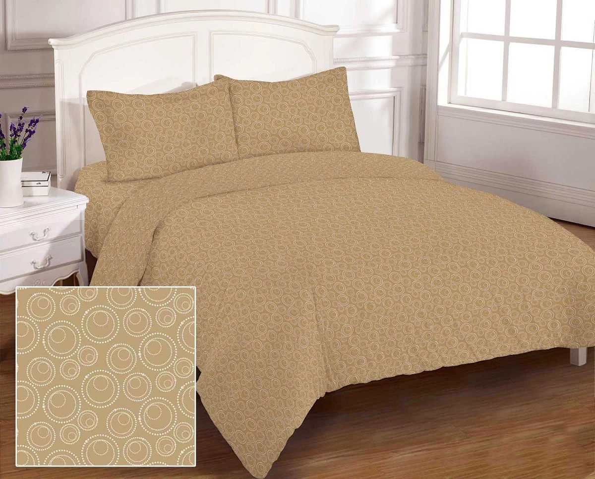 Постільна білизна Zastelli BUBBLE BEIGE Бязь двоспальна 175х210