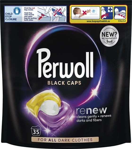 Капсули Perwoll для прання темних та чорних речей 35 шт