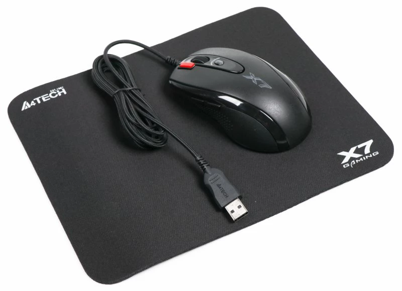 Миша A4Tech X-710BK + ігрова поверхня X7-200MP (4711421932172)