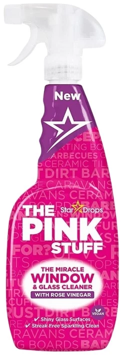 Спрей-засіб для миття вікон та скла Pink Stuff Rose Vinegar, 750 мл