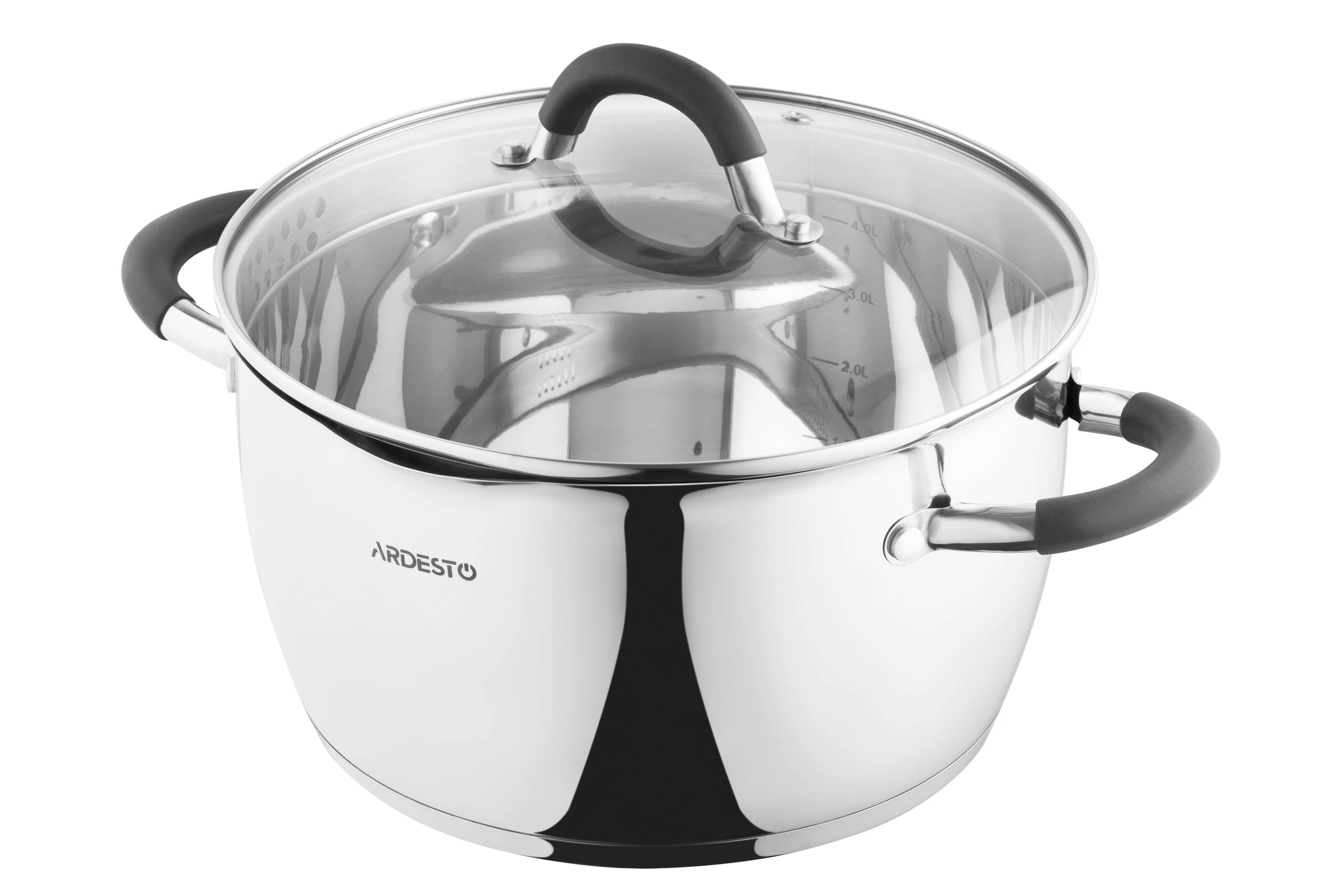 Каструля Ardesto Gemini Livorno зі скляною кришкою, нержавіюча сталь, 5,5 л