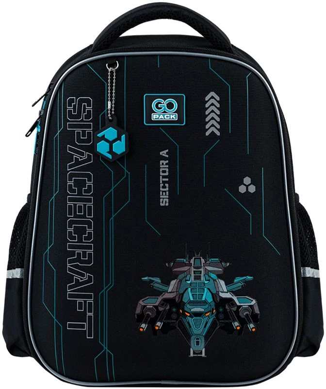 Рюкзак шкільний GoPack Education Spacecraft, напівкаркасний, чорний, 15 л (69857)