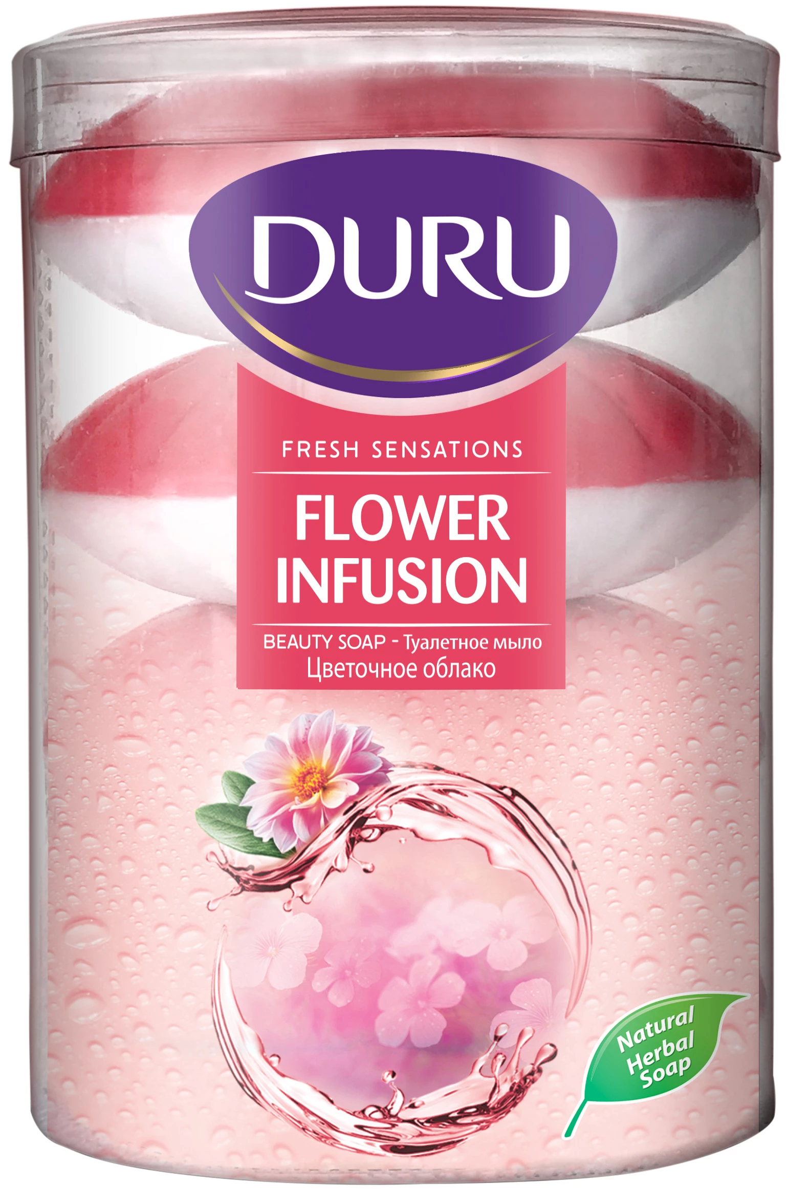Туалетне мило Duru Fresh Sensations Квіткова хмара 4 шт х 100 г (8690506517960)