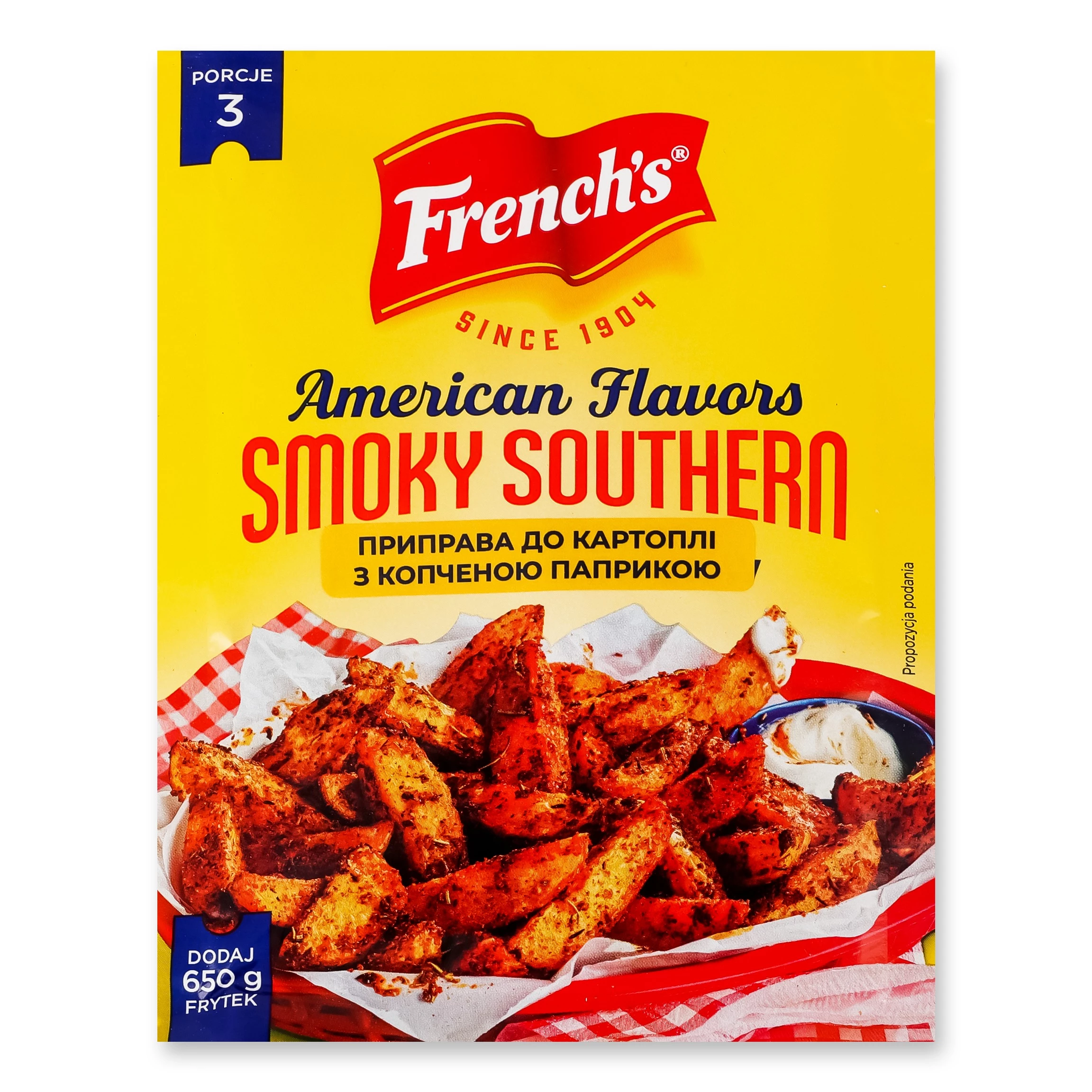 Приправа French's American Flavors Smoky Southern до картоплі з копченою паприкою 15 г (5900084279369)