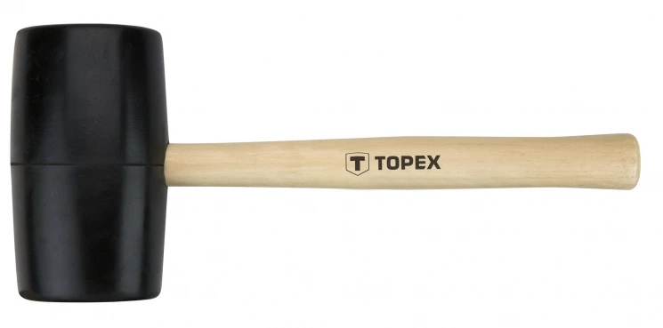 Киянка гумова Topex 02A347 72 мм 900 г рукоятка дерев'яна