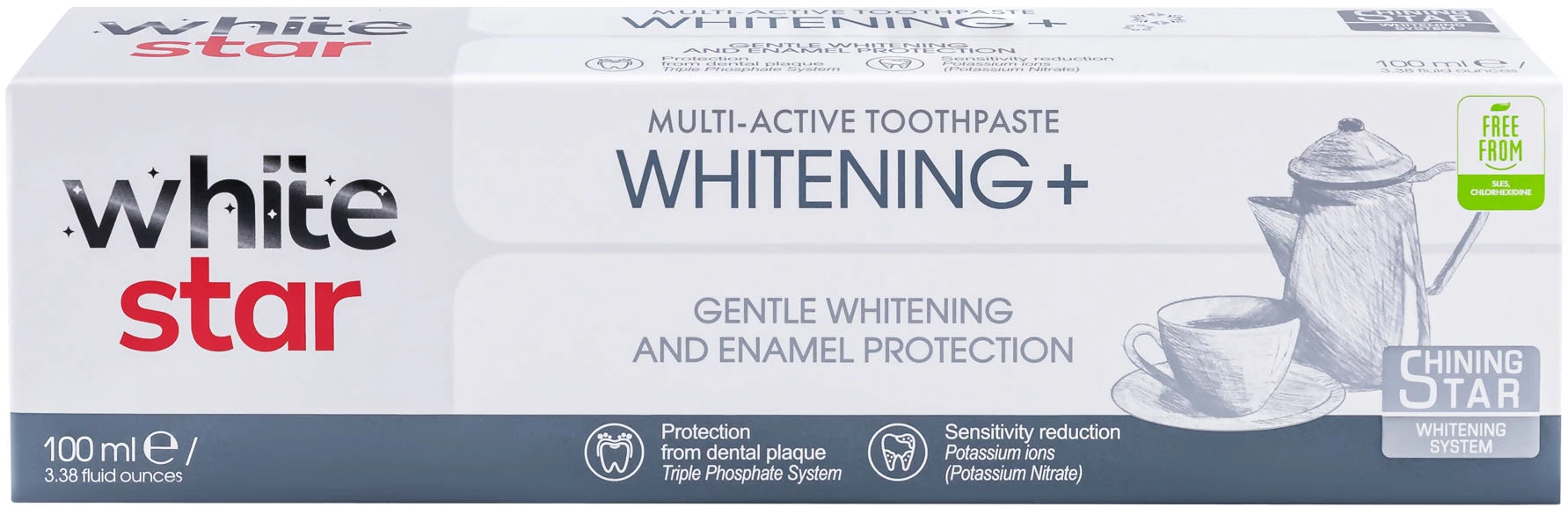 Мультиактивна зубна паста White Star Whitening+ 100 мл (3800237400300)