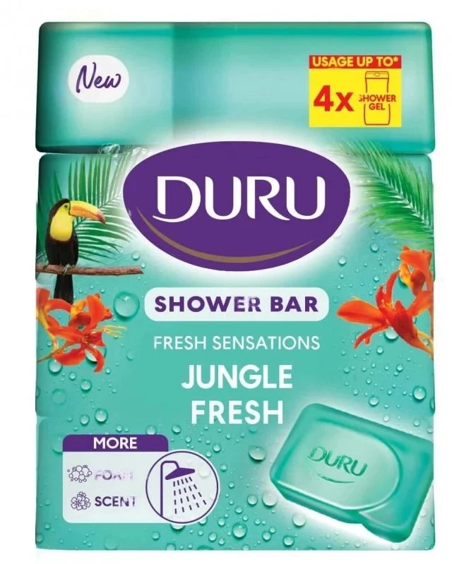 Туалетне мило Duru Fresh Sensations Свіжість Джунглів 4 шт х 150 г (8690506536442)