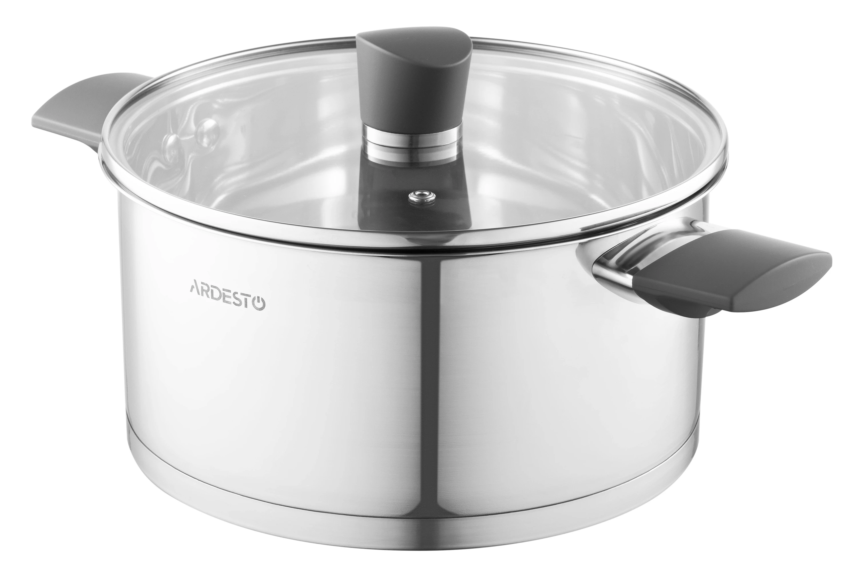 Каструля Ardesto Gemini зі скляною кришкою нержавіюча сталь 22 см 3.9 л (AR3639G)