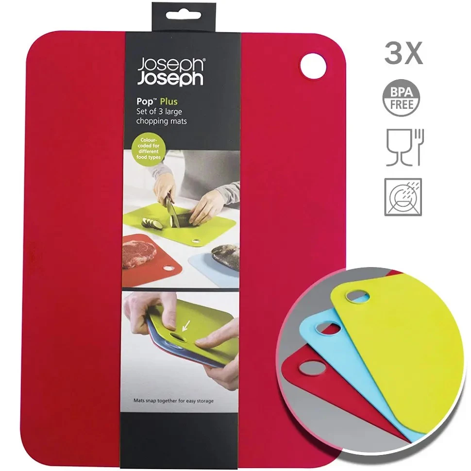 Набір дощок кухонних Joseph Joseph Pop Plus 92104, 34х24 см 3 шт (01000068)