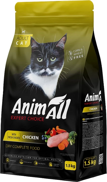 Корм сухий для котів AnimAll зі свіжою куркою 1.5 кг (178595)