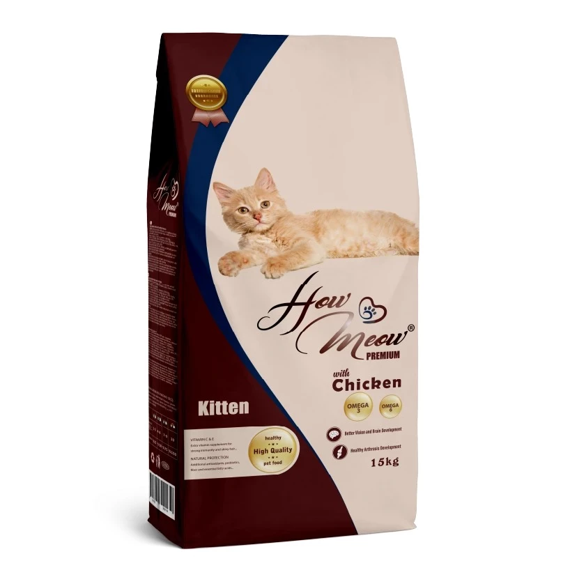 Сухий корм HowMeow Kitten повнораціонний для кошенят, з куркою, 15 кг (181189)