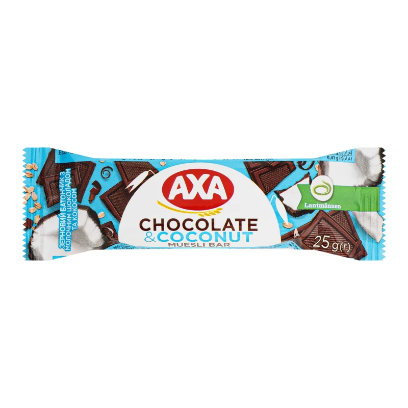 Батончик зерновой Chocolate&Coconut Axa, 25 г