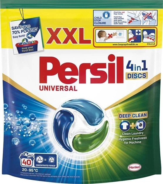 Диски для прання Persil 4in1 Discs Universal Deep Clean, 40 шт.