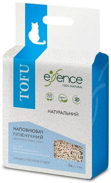 Наповнювач із тофу Essence натуральний 3 мм 6 л (4820261920031)