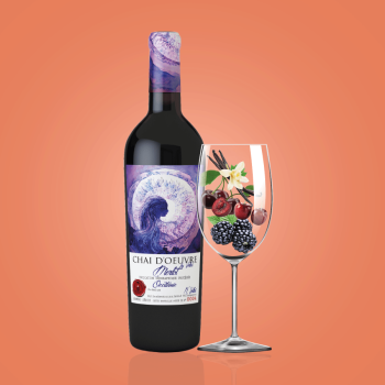 Вино 0,75 л Chai d'сеuvre Merlot сухе червоне сортове 14,5 % об скл/пл Франція