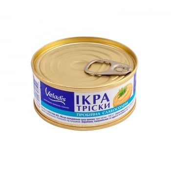 Ікра 100 г Veladis тріски пробійна слабосолена