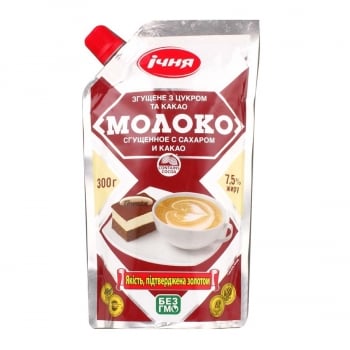 Молоко 300г Ічня згущене з цукром та какао