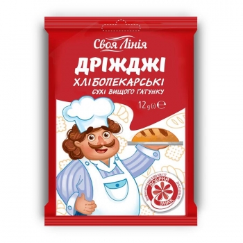 Дріжджі 12г Своя лінія хлібопекарські сухі