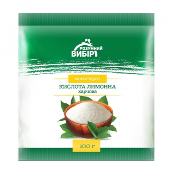 Кислота лимонна 100г Розумний Вибір харчова