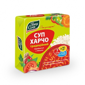 Суп 160 г Тетя Соня харчо традиційний з рисовою крупою і натуральними сушеними овочами