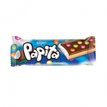 Печиво 33г Papita Coconut з кокосовою начинкою та драже, Туреччина